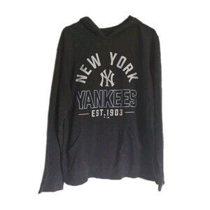 Fanatics New York Yankees Hoodie Gray Mens Size Medium M Sweatshirt Top MLB NY